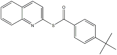 S-(2-quinolinyl) 4-tert-butylbenzenecarbothioate Struktur