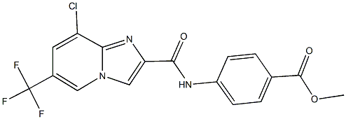 methyl 4-({[8-chloro-6-(trifluoromethyl)imidazo[1,2-a]pyridin-2-yl]carbonyl}amino)benzoate Struktur