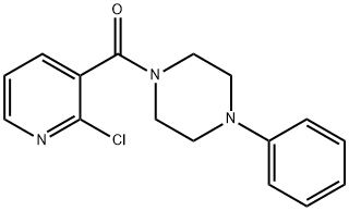 1-[(2-chloro-3-pyridinyl)carbonyl]-4-phenylpiperazine Struktur