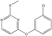 4-(3-chlorophenoxy)-2-(methylsulfanyl)pyrimidine Struktur