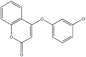 4-(3-chlorophenoxy)-2H-chromen-2-one Struktur