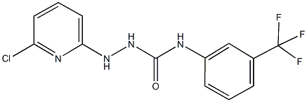 2-(6-chloro-2-pyridinyl)-N-[3-(trifluoromethyl)phenyl]hydrazinecarboxamide Struktur