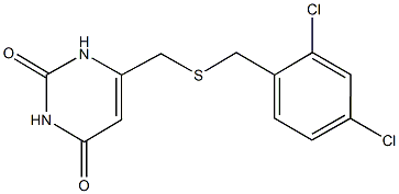 6-{[(2,4-dichlorobenzyl)sulfanyl]methyl}-2,4(1H,3H)-pyrimidinedione Struktur