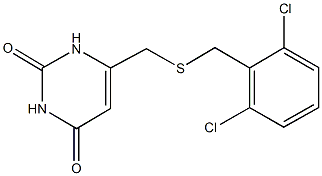 6-{[(2,6-dichlorobenzyl)sulfanyl]methyl}-2,4(1H,3H)-pyrimidinedione Struktur