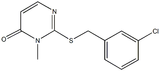 2-[(3-chlorobenzyl)sulfanyl]-3-methyl-4(3H)-pyrimidinone Struktur