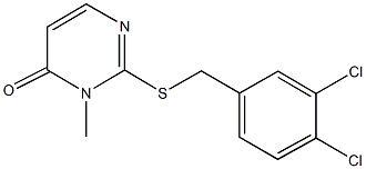 2-[(3,4-dichlorobenzyl)sulfanyl]-3-methyl-4(3H)-pyrimidinone Struktur