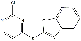 2-[(2-chloro-4-pyrimidinyl)sulfanyl]-1,3-benzoxazole Struktur