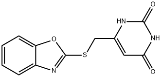 6-[(1,3-benzoxazol-2-ylsulfanyl)methyl]-2,4(1H,3H)-pyrimidinedione Struktur