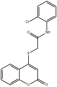 N-(2-chlorophenyl)-2-[(2-oxo-2H-chromen-4-yl)sulfanyl]acetamide Struktur