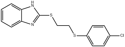 2-({2-[(4-chlorophenyl)sulfanyl]ethyl}sulfanyl)-1H-benzimidazole Struktur