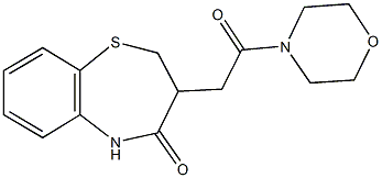 3-[2-(4-morpholinyl)-2-oxoethyl]-2,3-dihydro-1,5-benzothiazepin-4(5H)-one Struktur