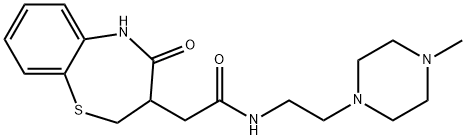 N-[2-(4-methyl-1-piperazinyl)ethyl]-2-(4-oxo-2,3,4,5-tetrahydro-1,5-benzothiazepin-3-yl)acetamide Struktur