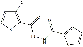 3-chloro-N'-(2-thienylcarbonyl)-2-thiophenecarbohydrazide Struktur