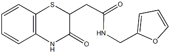 N-(2-furylmethyl)-2-(3-oxo-3,4-dihydro-2H-1,4-benzothiazin-2-yl)acetamide Struktur