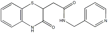 2-(3-oxo-3,4-dihydro-2H-1,4-benzothiazin-2-yl)-N-(3-pyridinylmethyl)acetamide Struktur