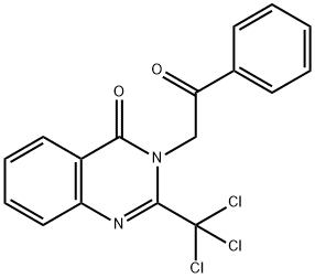 3-(2-oxo-2-phenylethyl)-2-(trichloromethyl)-4(3H)-quinazolinone Struktur