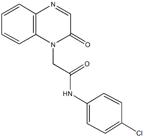 N-(4-chlorophenyl)-2-(2-oxo-1(2H)-quinoxalinyl)acetamide Struktur