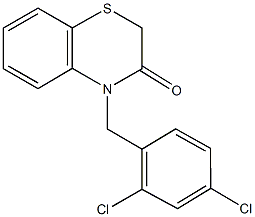 4-(2,4-dichlorobenzyl)-2H-1,4-benzothiazin-3(4H)-one Struktur