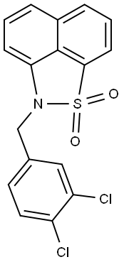 2-(3,4-dichlorobenzyl)-2H-naphtho[1,8-cd]isothiazole 1,1-dioxide Struktur