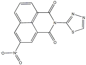 5-nitro-2-(1,3,4-thiadiazol-2-yl)-1H-benzo[de]isoquinoline-1,3(2H)-dione Struktur