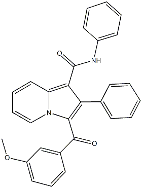 3-(3-methoxybenzoyl)-N,2-diphenyl-1-indolizinecarboxamide Struktur