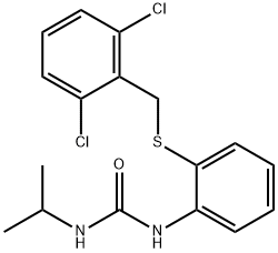 N-{2-[(2,6-dichlorobenzyl)sulfanyl]phenyl}-N'-isopropylurea Struktur