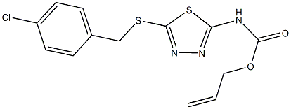 allyl 5-[(4-chlorobenzyl)sulfanyl]-1,3,4-thiadiazol-2-ylcarbamate Struktur