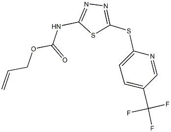 allyl 5-{[5-(trifluoromethyl)-2-pyridinyl]sulfanyl}-1,3,4-thiadiazol-2-ylcarbamate Struktur