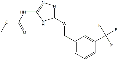 methyl 5-{[3-(trifluoromethyl)benzyl]sulfanyl}-4H-1,2,4-triazol-3-ylcarbamate Struktur