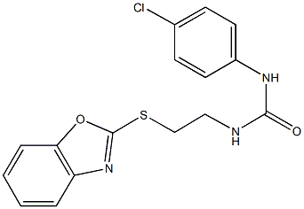 N-[2-(1,3-benzoxazol-2-ylsulfanyl)ethyl]-N'-(4-chlorophenyl)urea Struktur