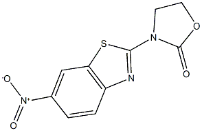 3-{6-nitro-1,3-benzothiazol-2-yl}-1,3-oxazolidin-2-one Struktur