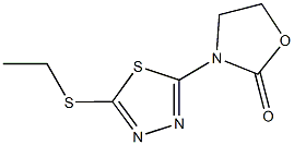 3-[5-(ethylsulfanyl)-1,3,4-thiadiazol-2-yl]-1,3-oxazolidin-2-one Struktur