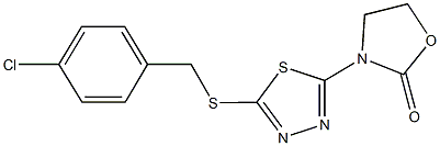 3-{5-[(4-chlorobenzyl)sulfanyl]-1,3,4-thiadiazol-2-yl}-1,3-oxazolidin-2-one Struktur