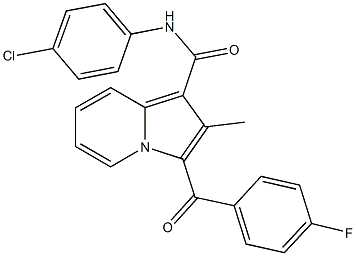 N-(4-chlorophenyl)-3-(4-fluorobenzoyl)-2-methyl-1-indolizinecarboxamide Struktur