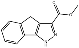 methyl 1,4-dihydroindeno[1,2-c]pyrazole-3-carboxylate Struktur