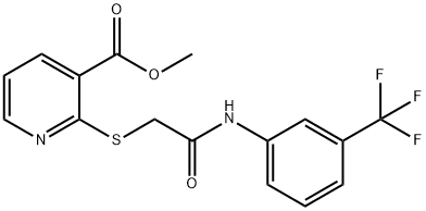 methyl 2-({2-oxo-2-[3-(trifluoromethyl)anilino]ethyl}sulfanyl)nicotinate Struktur