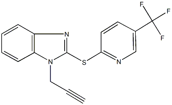 1-(2-propynyl)-2-{[5-(trifluoromethyl)-2-pyridinyl]sulfanyl}-1H-benzimidazole Struktur