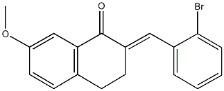 2-(2-bromobenzylidene)-7-methoxy-3,4-dihydro-1(2H)-naphthalenone Struktur