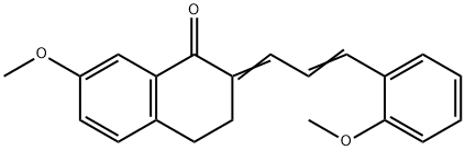 7-methoxy-2-[3-(2-methoxyphenyl)-2-propenylidene]-3,4-dihydro-1(2H)-naphthalenone Struktur