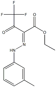 ethyl 4,4,4-trifluoro-2-[(3-methylphenyl)hydrazono]-3-oxobutanoate Struktur