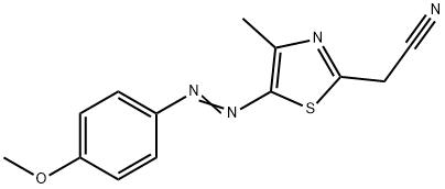 {5-[(4-methoxyphenyl)diazenyl]-4-methyl-1,3-thiazol-2-yl}acetonitrile Struktur