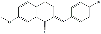 2-(4-bromobenzylidene)-7-methoxy-3,4-dihydro-1(2H)-naphthalenone Struktur