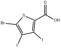 5-bromo-3,4-diiodo-2-thiophenecarboxylic acid Struktur