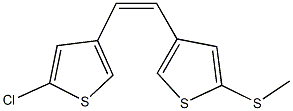 4-[2-(5-chloro-3-thienyl)vinyl]-2-thienyl methyl sulfide Struktur