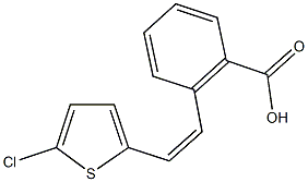 2-[2-(5-chloro-2-thienyl)vinyl]benzoic acid Struktur