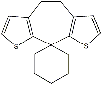 5,9-dihydrospiro(4H-thieno[3',2':5,6]cyclohepta[1,2-b]thiophene-9,1'-cyclohexane) Struktur