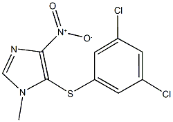 5-[(3,5-dichlorophenyl)sulfanyl]-4-nitro-1-methyl-1H-imidazole Struktur