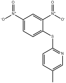 2-({2,4-bisnitrophenyl}sulfanyl)-5-methylpyridine Struktur