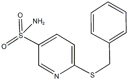 6-(benzylsulfanyl)-3-pyridinesulfonamide Struktur