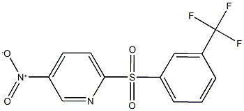 5-nitro-2-{[3-(trifluoromethyl)phenyl]sulfonyl}pyridine Struktur